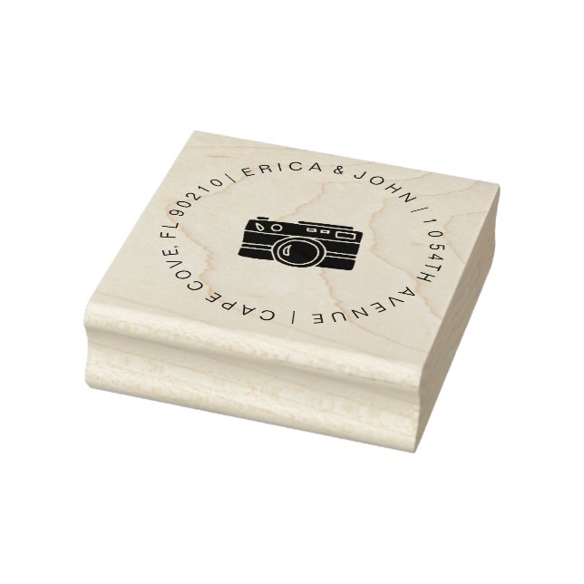 Rücksendeadresse von Kamerafografen Gummistempel (Stempel)