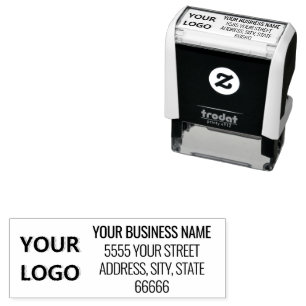 Rücksendeadresse von personalisierten Logos Foto Permastempel