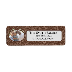 Rücksendeadresse von Steampunk-Braun und Weißgeere