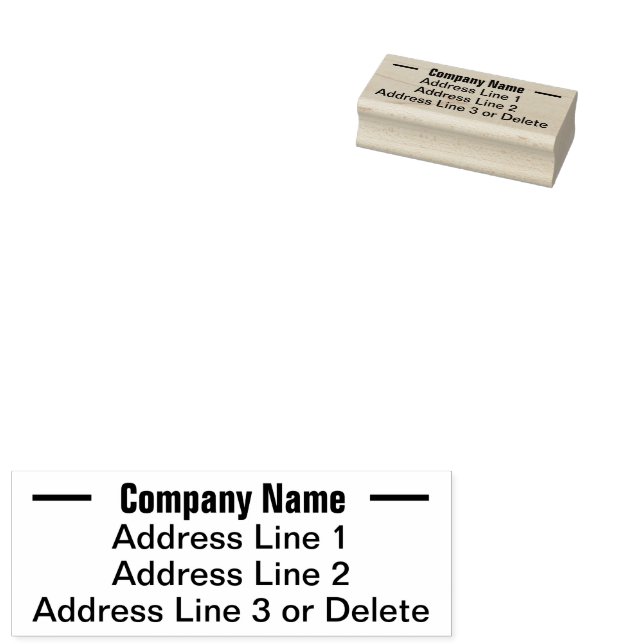 Rücksendeadresse von Unternehmensnamen Gummistempel (Stempel)