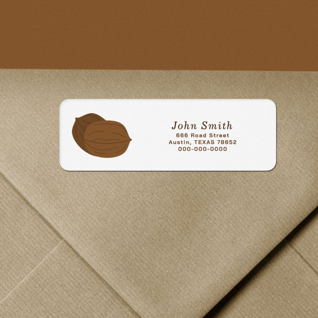 Rücksendeadresse Walnuss (Walnuts Return Address Label)
