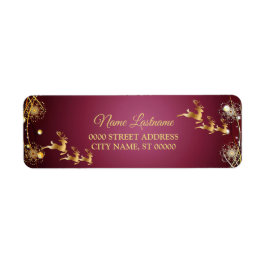Rücksendeadresse Weihnachten Goldene Rentiere Rosa
