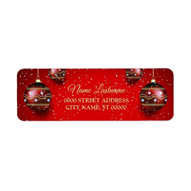 Rücksendeadresse Weihnachten Goldener Winterurlaub (Vorne)