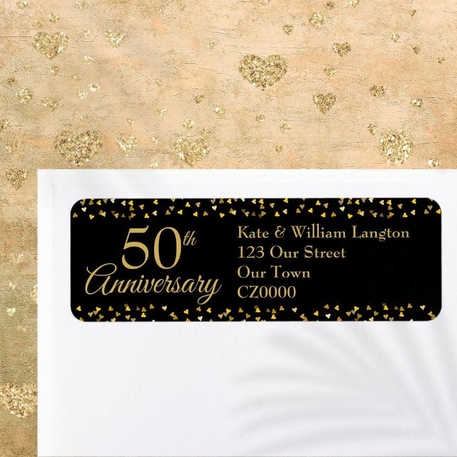 Rücksendeadresse zum 50. Hochzeitstag (50th Wedding Anniversary Return Address Label)