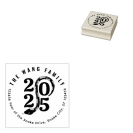 Rücksendeadresse zum Schlangenjahr 2025 Gummistempel
