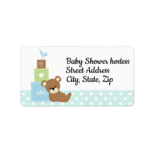 Rücksendeadresseaufkleber für Baby-Jungen-Dusche Adressaufkleber