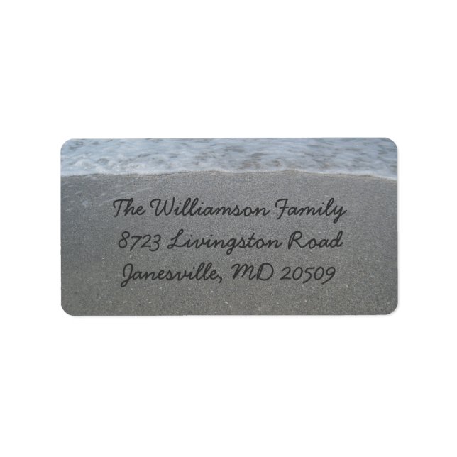 Rücksendeadressen-Aufkleber am Strand Adressaufkleber (Vorne)