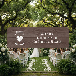 Rücksendeadressen-Aufkleber aus Holzbaum