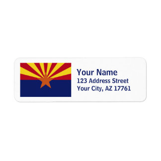 Rücksendeadressen-Aufkleber der Flagge von Arizona