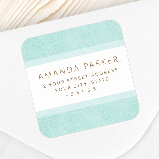 Rücksendeadressen-Aufkleber mit hellen Aquarelle Quadratischer Aufkleber (Von Creator hochgeladen)