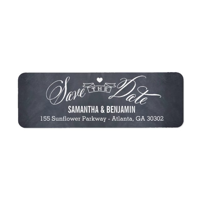 Rücksendeadressen-Aufkleber mit Kopfrahmen Save th (Vorne)