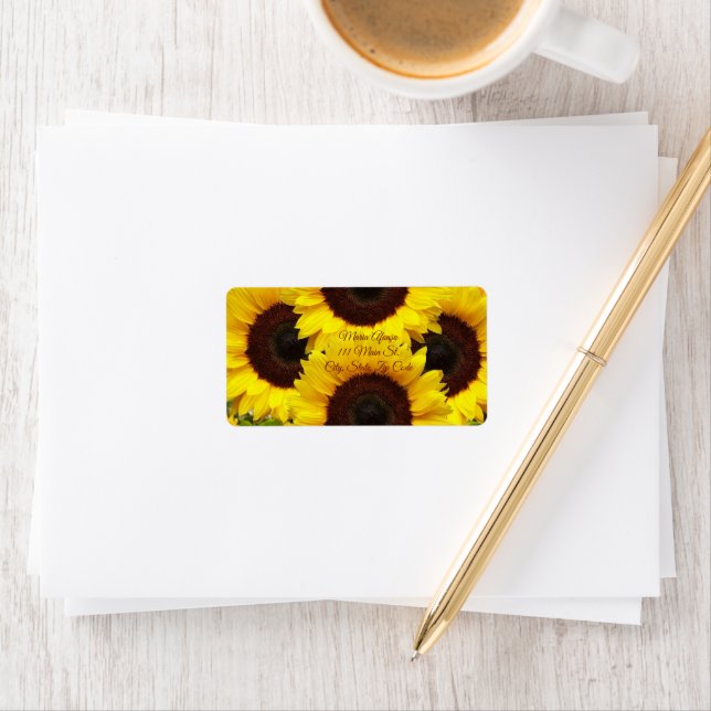 Rücksendeadressen-Aufkleber Sonnenblume Adressaufkleber (Insitu)