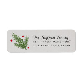 Rücksendeadressen-Aufkleber von Kiefern und Holly 