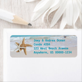 Rücksendeadressen-Aufkleber von Starfish Ocean Wat