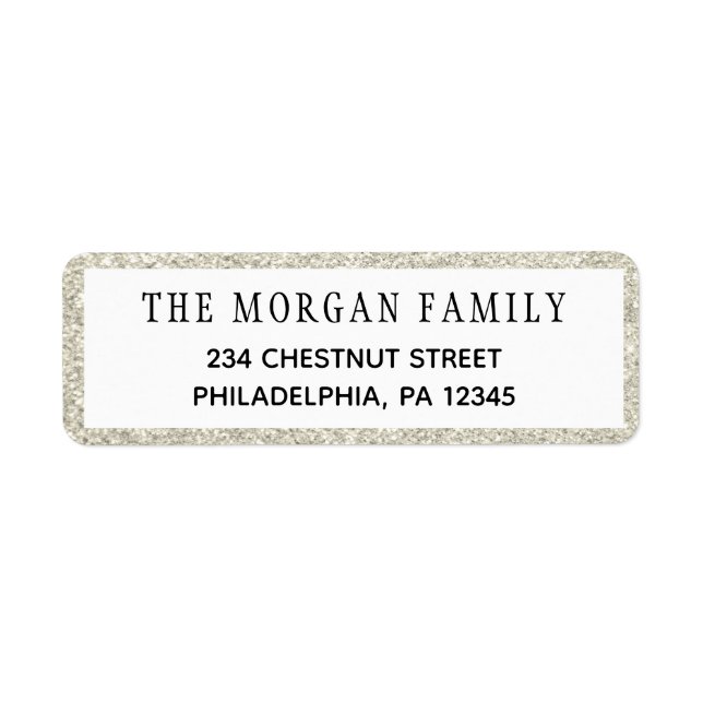 Rücksendeadressen-Aufkleber zum WeihnachtsGlitzer (Vorne)