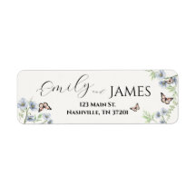 Rücksendeetikett für Blue Floral Suite