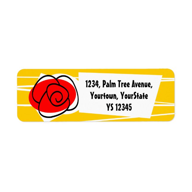 Rücksendekennzeichen für spanische Rose (Vorne)