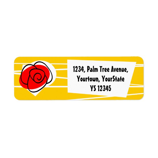 Rücksendekennzeichen für spanische Rose (Vorne)