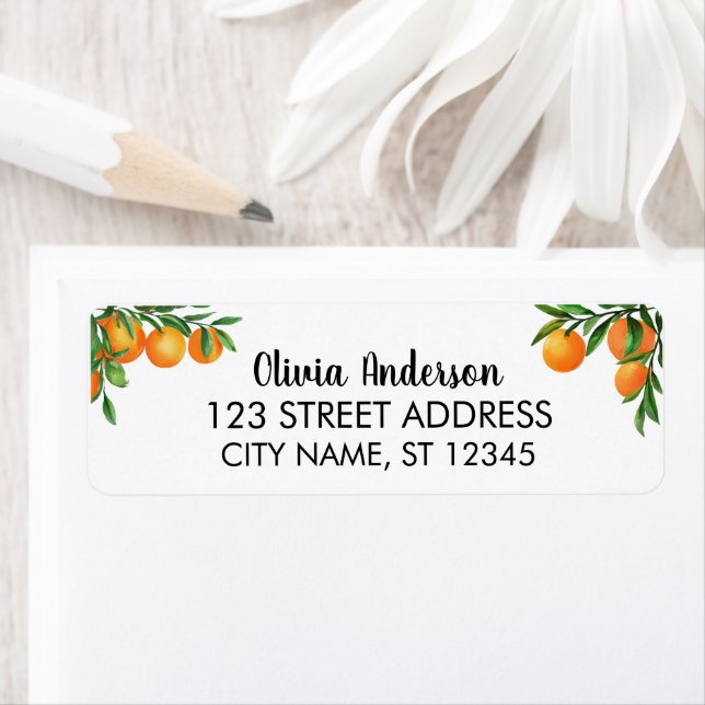 Rücksendekennzeichen für Wasserfarben Frucht Orang (Insitu)