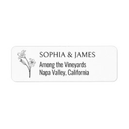 Rücksendesiegel für Botanische Linie Art Wedding