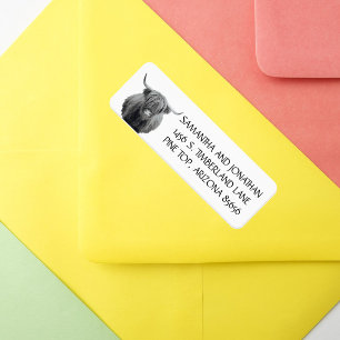 Rücksendesiegel für die Highland-Kuh