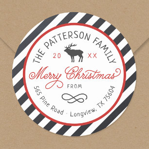 Rücksendesiegel für die Weihnachtssäule Runder Aufkleber