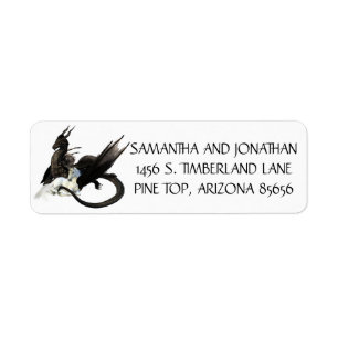 Rücksendesiegel für Einhorn und Drachen