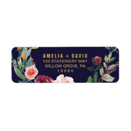 Rücksendesiegel für Herbst-Floral-Hochzeiten