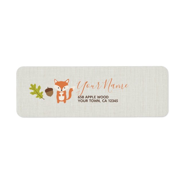 Rücksendesiegel für Woodland Baby Dusche (Vorne)