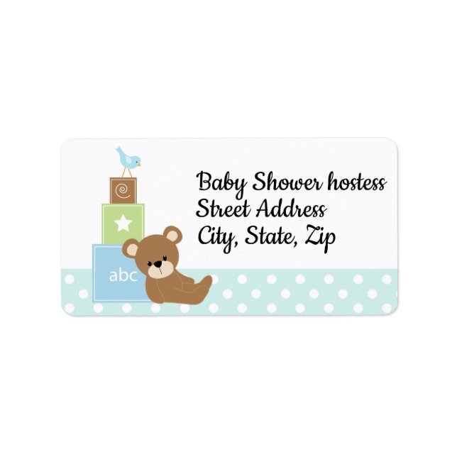 Rücksendetikett für Baby Boy Shower Adressaufkleber (Vorne)