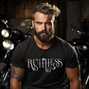 Rücksichtsloses Typografie-Design T-Shirt