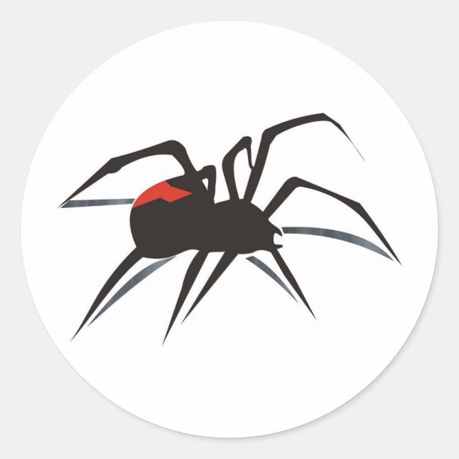 Rückspinne Runder Aufkleber (Vorderseite)