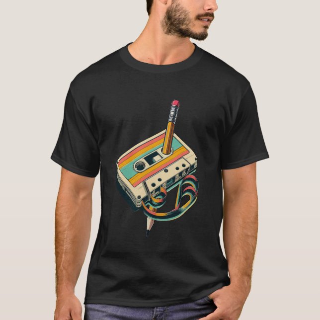 Rückspulen der alten Schulmusik T-Shirt (Vorderseite)