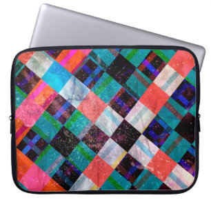 Rückstrahlhintergrund mit geometrischer Darstellun Laptopschutzhülle