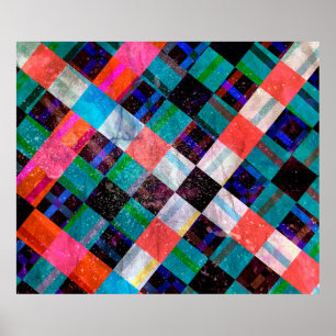Rückstrahlhintergrund mit geometrischer Darstellun Poster
