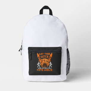 Rückt zur Seite Mädchen lasst die Hexe Postmitarbe Bedruckter Rucksack