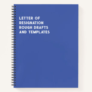 Rücktrittsbrief (lustig) Notebook Notizbuch