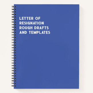 Rücktrittsbrief (lustig) Notebook Notizbuch