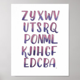 Rückwärts Alphabet Poster