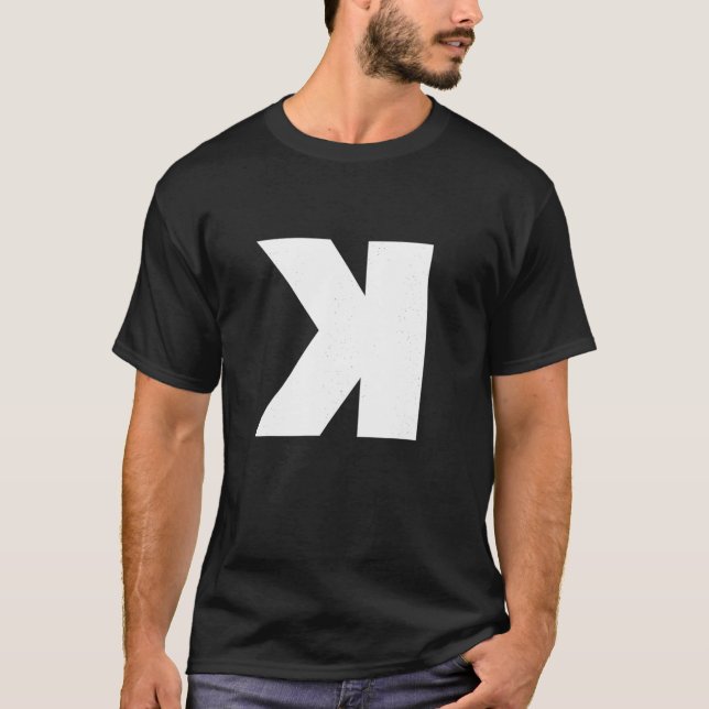 Rückwärts K Strikeout Baseball Softball Pitcher T T-Shirt (Vorderseite)