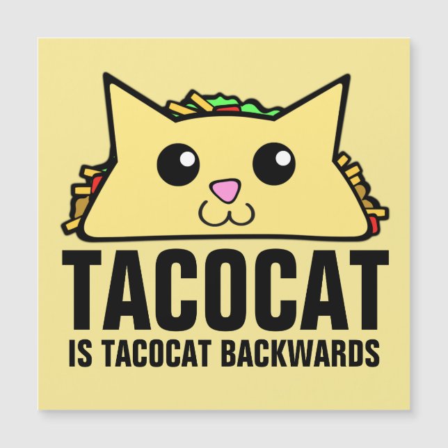 Rückwärts von Tacocat Magnetkarte (Vorderseite)