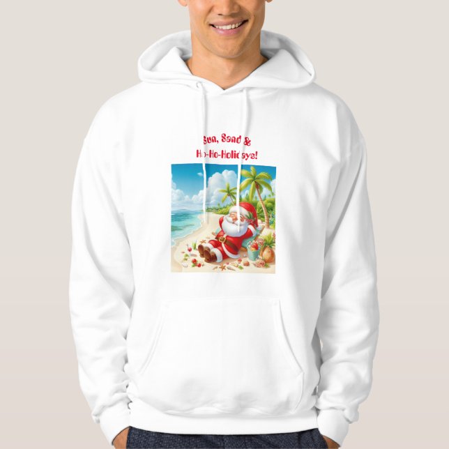 Rückzug des Weihnachtsmanns an der Küste Hoodie (Vorderseite)