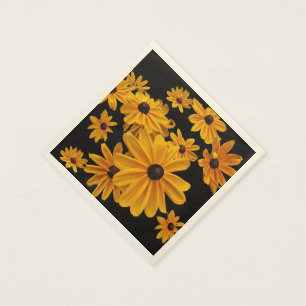 Rudbeckia Black Mit Augen Susan Blume Paper Napkin Serviette
