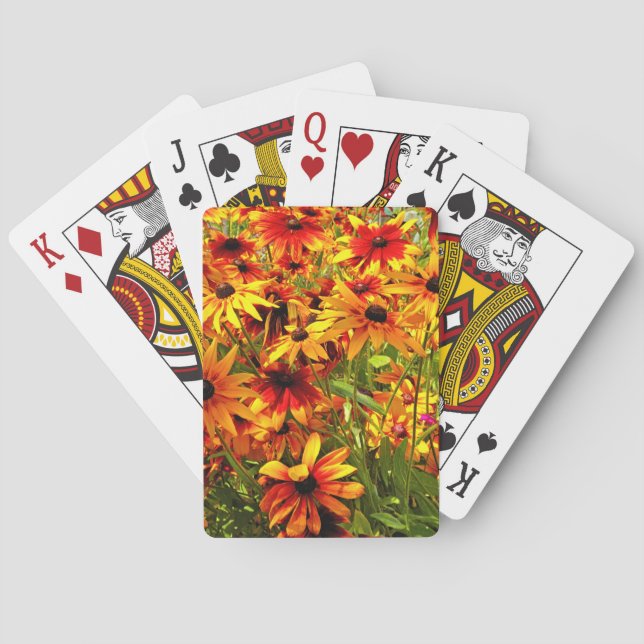 RUDBECKIA-BLUME SPIELKARTEN (Rückseite)
