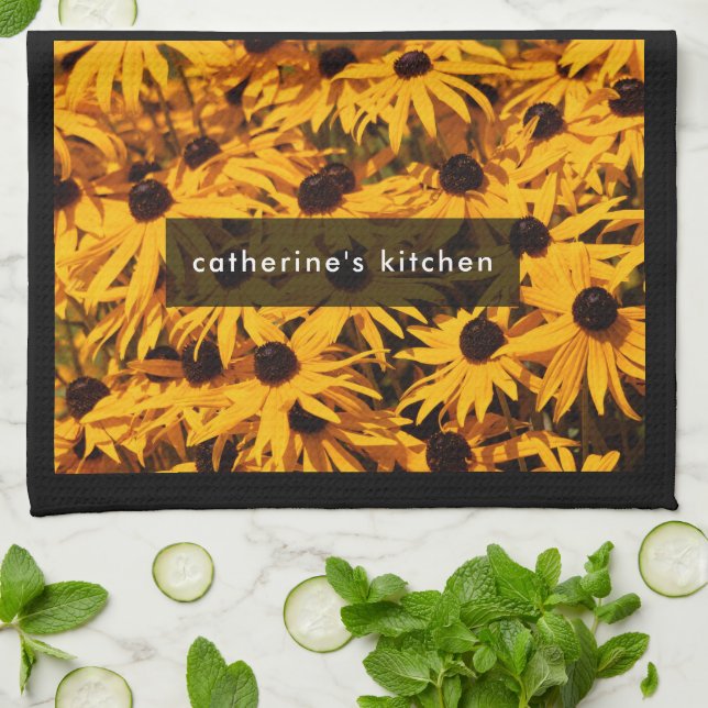 Rudbeckia Fulgida / Orangenblume Küchentuch (Gefaltet)
