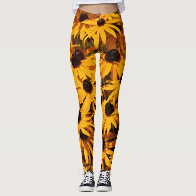 Rudbeckia Fulgida / Orangenblume Leggings (Vorderseite)