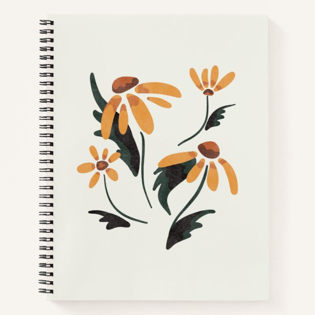 Rudbeckia Hirta Black-Mit Augen Susan-Ästhetische  Notizbuch (Vorderseite)