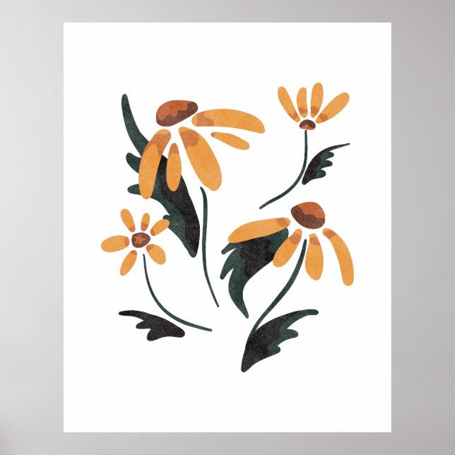 Rudbeckia Hirta Black-Mit Augen Susan-Ästhetische  Poster (Vorne)