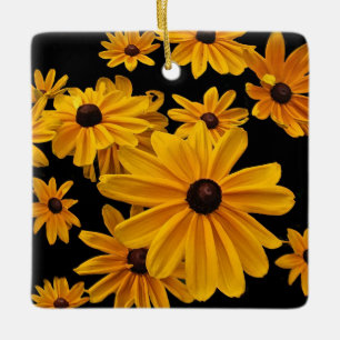 Rudbeckia-schwarze mit Augen Keramikornament