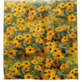 Rudbeckias / Ein Bett von Schwarz-Mit Augen Susans Duschvorhang
